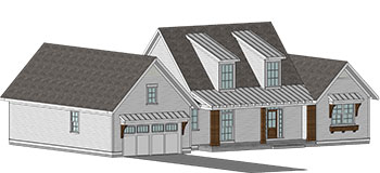 Rendering of a two story single family home in Forestville